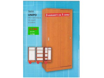 Skříň s posuvnými dveřmi UNIPO